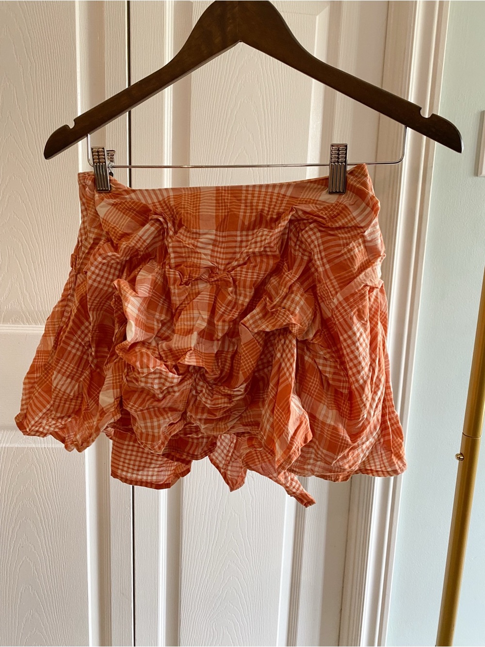 Plaid BDG Orange Mini Skirt
